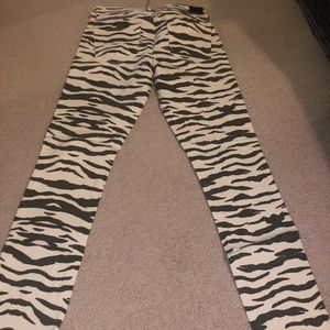 Guess Zebra Print Pants NWT